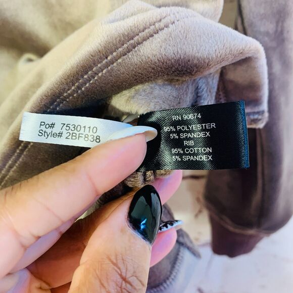 Boston Proper Velour Embellished Top Size XS Luxe Soft Velvety Studded Neckline - Picture 5 of 8